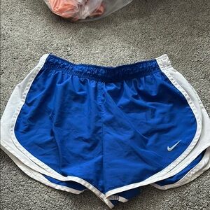 Nike Blue and White Athletic Shorts